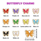 Hicarer 100 Pieces Butterfly Charms for Jewelry Making Mixed Butterflies Charms Colorful Alloy Pendant Jewelry Butterfly Charm for Necklaces Bracelets Earrings DIY Supplies Mother Women