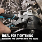 DURATECH 6 Inch Slip Joint Pliers, Small Pliers with Comfortable TPR Handle, High Carbon Steel, Swivel Rivet, Strong Sharp Teeth, Pliers for Tightening, Loosening and Gripping Nuts and Bolts - size: 6 Inch