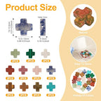 22 Pcs Natural Gemstone Cross Beads 12.5-13mm Cross Crucifix Beads Mixed Turquoise Bead Crystal Crucifix Charms for Easter Holiday Eid Mubarak Ramadan Jewelry Making - color: 11 Colors-Mix Stones