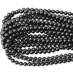 45PCS 8mm Black Smooth Polish Onyx Agate Gemstone Round Loose Beads for Jewelry Making 1 Strand 15" - color: Black Onyx, size: 8mm 45PCS