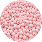 1000Pieces 6MM Acrylic Round Beads Round Acrylic Balls Chunky Beads Smooth Spacer Plastic Pastel Beads Craft Beads for Necklace and Bracelet Making Crafting Supplies(178-light Pink) - color: 178-light pink, size: 6MM