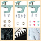 LYNDA Plastic and Metal Snap Buttons with Snaps Pliers Set,300 Sets Plastic and Metal Snap Buttons for Sewing and Crafting (Green) - color: Green