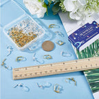 SUNNYCLUE 1 Box 100Pcs Leverback Earring Hooks French Earring Hook Lever Back Ear Findings Shell Silver Gold Leverbacks Earwires for Jewelry Making Accessories DIY Supplies - color: 1 Box 100Pcs Shell Shaped Leverback Earring Hooks