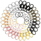 AUGSUN 100PCS Swivel Clasps Lanyard Snap Hooks with Key Rings, Key Chain Clip Hooks Lobster Claw Clasps for Keychains Jewelry DIY Crafts (Multicolor) - color: Multicolor