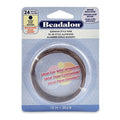 Beadalon German Style Wrapping Wire, Round, Antique Brass Color, 24 Gauge, 12 m / 39.4 ft - color: Antique Brass, size: 24 Gauge / 39.4 Ft