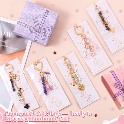 TOHONGADON 907 Pcs Lip Gloss Charms, Keychain Making Kit, Bag Charm Kit with 5 Kinds of Crystal Stones, 343 Charms, 24 Keychain Clips, Key Ring Jewelry Plier, Extender Chain for DIY Crafting - color: 907 Pcs Keychain