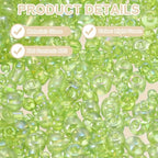 MECCANIXITY 15/0 11/0 8/0 6/0 Glass Seed Beads 1.5mm/2mm/3mm/4mm Loose Seed Beads for Jewelry Earring Bracelet Craft Making, 5888PCS, Light Green - color: Light Green
