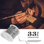 [33 Ft] Stainless Steel Paperclip Chains Roll, 3mm Width 304 Stainless Steel Oval Link Chains Spool Bulk for Jewelry Making - color: 3mm width