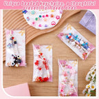 Wurosi 865 Pcs Bead Keychain Kit, DIY Bead Keychain Making Kit, Bag Charm Kit with Acrylic Heart Flower Alphabet Beads Key Chain Supplies for Jewerly Making Kit - color: 865 Pcs Bead Kit