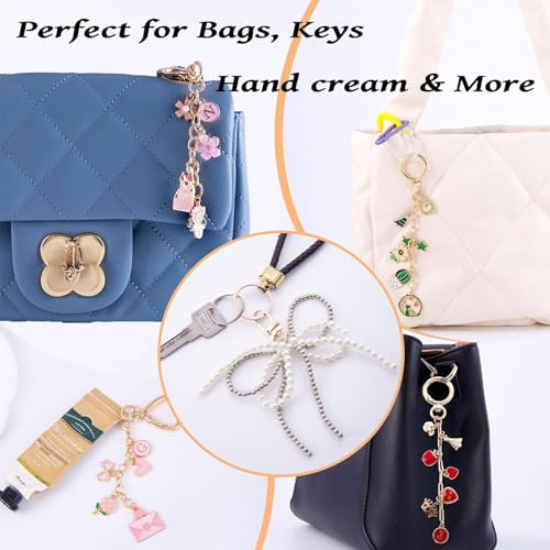 ZOODAMAI 544-Piece Charms Lip Gloss Keychain Making Kit -DIY Craft Supplies,Jewelry Making Kit | Includes Storage Box & 5 Velvet Drawstring - size: 544PCS
