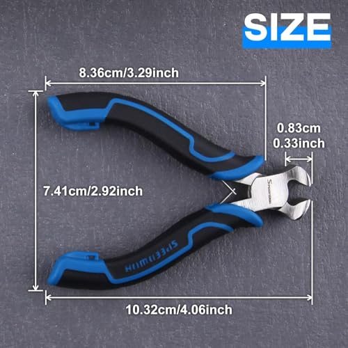 SPEEDWOX 4-Inch Mini End Cutting Pliers for Jewelry Making Mini End Nippers Cutters Pliers Jewelry Plier Nail Puller Plier Nail Remover Tool Staple Puller for Zipper Install Stops Repair - style: End Cutting Pliers
