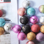 30PCS 20MM Bubblegum Beads for Pens, Mixed Color Wrinkle Disco Ball Chunky Large Acrylic Round Beads for Bag Focal Beadable Pen Keychain Making Jewelry Bracelet Making DIY Crafts - color: Wrinkle Round Beads