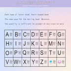 Looconi 1400pcs Colorful Letter Beads Smiley Heart Alphabet Beads 7x4mm White Acrylic for Jewelry Making Bracelet - color: Colorful