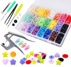 Snap Button with Snap Pliers Set,Lemonfiter 460 Sets Snap Fasteners T5 Plastic Buttons,23 Colors No-Sew Starter Button Fastener Set for Clothing Diapers Bibs Rain Coat Crafting - style: 23 Color 460 Sets