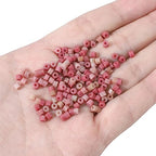 BEADIA Natural Rhodochrosite Short Cylinder Beads 2x3mm 155pcs Tube Loose Semi Gemstone Beads for Jewelry Making Design - color: Rhodochrosite