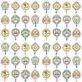 Sailanzi 12pcs Alloy enamel fan style rose sun Pendant Jewelry Making DIY Keychain Earrings Pendant Various Design Charms for Jewelry Making Bracelets Necklace (SN732) - color: SN732