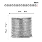 33FT Stainless Steel Box Chains Roll, 1mm 304 Stainless Steel Box Chain Spool Bulk for DIY Jewelry Making Necklace Bracelet - color: stainless steel, size: 1mm