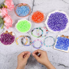 1480Pcs Acrylic Letter Beads 7x4mm Flat Round Cute Alphabet Loose Beads Bulk for Friendship Bracelets Words Keychains Jewelry Crafting DIY Projects (Dark Orange)