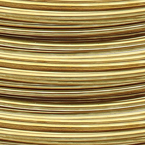 The Beadsmith German Jewelry Wire – 0.8mm Diameter, 20 Gauge, 5 Meter Coil – 100% Brass – Beading Wire Used to Jewelry Making, Wire Wrapping, Sculpting, Floral, Modeling and Other DIY Arts & Crafts - color: BRASS, size: 20 Gauge