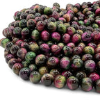 ABCGEMS High-Flash Galaxy Tiger's Eye Beads from Africa (Blend of Green & Purple Hues that Mimic The Beauty of The Galaxy) DIY Jewelry Making Beading Supplies - Smooth Round 10mm - color: Galaxy Tiger Eye- Green (Africa)