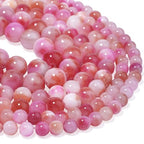 Yochus 60pcs 6mm Rose Red Persian Jade Energy Healing Round Bulk Gemstone Beads for Jewelry Making Bracelet Necklace Earring DIY - color: rose red, size: 6mm