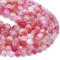 50pcs 8mm Rose Red Persian Jade Energy Healing Round Bulk Gemstone Beads for Jewelry Making Bracelet Necklace Earring DIY - color: rose red, size: 8mm