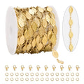 KYUNHOO 4 Meters Gold Plated Jewelry Making Chains Bulk on Spool Eyelashes Shaped Craft Roll Solid Stainless Steel Jewelry Chain for Women DIY Necklace Bracelet - color: Eyelash Gold