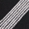 GEM-Inside Natural 3mm Clear White Quartz Gemstone Loose Beads Round Faceted AAA Grade Crystal Energy Stone Power for Jewelry Making 15" - color: Aaa Clear White Quartz, size: 3mm
