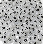200PCS Letter Beads Glow in The Dark 4x7mm Acrylic Alphabet Letter R Beads for Jewelry Making Bracelet - color: R-200PCS