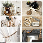 THYSSEN 500pcs 20mm Wood Beads Crafts Natural Round Unfinished Loose Beads are Used to Make DIY Wooden Beads Garlands, Home Decoration