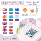 Craftdady 200 pcs 10 Color 4mm Natural Stone Heishi Beads for Jewelry Making: Disk, Round Jasper Beads - color: 10 Colors, 4mm
