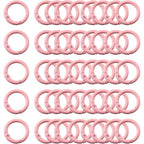 Carabiner Clip 48Pcs Pink Metal Key Ring Clip Circle Keychain Rings Bulk Spring O Ring Round Cute Carabiner Spring Snap Hook Key Chain Clips for DIY Keychain Bag Charm Handbag Purse Dog - color: pink