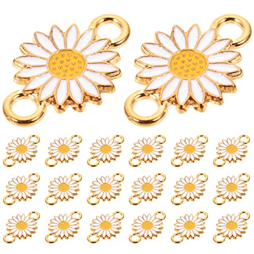 Milisten Sunflower Shape Jewelry Connectors 20Pcs Alloy Pendant Links for Diy Necklace Bracelet Craft Making
