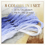8 Skeins Mulberry Silk Floss Embroidery Thread Floss-Cross Stitch Threads China Silk Woven Jewelry Threads DIY Sewing Kits (10) - color: 10
