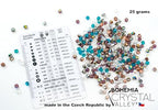 0.88oz (Approx. 300 pcs) Faceted Fire Polished Round Glass Beads 4mm (0.16in), Czech Republic Bohemian Glass Transparent Mix - color: Mix 03 Transparent AB, size: 25 g