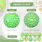 Ferreve 20 Pcs Chunky Bubblegum Beads 20mm Focal Pen Large Rhinestone Pearl Beads for DIY Beadable Pen School Jewelry Making Keychain Craft Making(Fruit Green) - color: Fruit Green