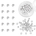BEADIA Silver Plated Cube Spacer Beads Round 3x3mm 50pcs for Jewelry Making Findings Non Tarnish - color: Silver, size: 3x3mm Round Cube