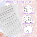 324 Pcs Clear Dewdrop Droplets Stickers Self-Adhesive Round Water Drops Embellishments Flatback Resin Round Craft Beads for DIY Scrapbooking Crafts Card Making Decor Accessories