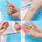 Square Beads, KLFHS 80PCS 6MM Cube Beads, Electroplating Mixed Color Glass Beads for DIY Jewelry Making Bracelet Necklace Earring Phone Strap Keychain Crafts - color: Square