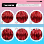 Aluminum Craft Wire,8 Gauge (3mm) Red Bendable Wire,32 Feet Continuous Roll for Jewelry Making,Sculpting,Floral & Armature Projects - size: 8 Gauge 32FT, style: Red
