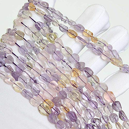MJDCB Natural Irregular Shape Stone Beads 6-8mm Ametrine Gemstone Energy Cured for Jewelry Making Necklaces - color: Ametrine