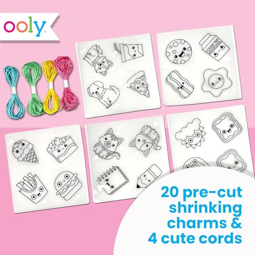 Ooly 24 PC DIY Shrinking Art Kit for Kids, 20 Plastic Pre Cut Charms and More, No Mess Creative Activity Bracelet Making Kit - BFF - color: BFF Bracelet Kit
