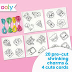Ooly 24 PC DIY Shrinking Art Kit for Kids, 20 Plastic Pre Cut Charms and More, No Mess Creative Activity Bracelet Making Kit - BFF - color: BFF Bracelet Kit