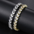 3PCS Tennis Bracelets for Women Set - Stackable Gold & Silver Plated Brass - Round & Marquise Cubic Zirconia - Adjustable & Foldover Clasp - Elegant Jewelry Gift for Her, Mom, Wife, Girlfriend - color: Silver - 3PCS Bracelet Set