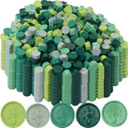 250Pcs Green Mix Sealing Wax Beads for WaxSeal Stamp, Green WaxSeal Beads Set with 5 Colors Perfect for Gift Sealing, Letter Wax Sealing (250, Green Mix) - color: Green Mix