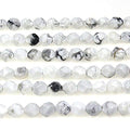 MJDCB Best Sellers Natural Stone Beads Faceted Polygon White Howlite Crystal Energy Stone Healing Power for Jewelry Making(8mm) - color: White Howlite