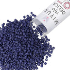 Miyuki Delica Seed Beads – Size 11/0 (1.6 mm), DB0377, Matte Metallic Dark Gray Blue, 7.2 g, Approx. 1440 Beads, Made in Japan - color: DB0377 - Matte Metallic Dark Gray Blue