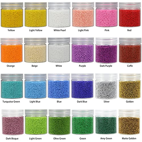 Bala&Fillic 2mm Round Size Seed Beads 10000pcs/110 Grams in Box 12/0 Blue Small Glass Seed Beads for Making Jewelry Earring Bracelets Necklace (Blue) - color: Blue