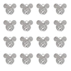 16-Pcs Crystal Jewelry Making Charms Silver Pendant Charm For Women Making Jewelry Crafts Rhinestone Charms - color: Bear