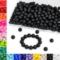 MAIBAOTA 120 Pcs Black Silicone Beads 15 mm Bulk for Keychain/Pens/Bracelet/Necklace Making Rubber Round Beads for Craft Making (with Boxed Kits) - color: Black